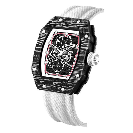 Nuovo Orologio al Quarzo Trendy Ultra-Sottile a Forma di Botte di Vino con Cinturino in Nylon, Elegante e alla Moda platinumshop