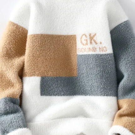Sweaters men 2025 Winter Letter pattern thick sweater men Student youth sweaters autumn Men's wool pullovers full size S-3XL