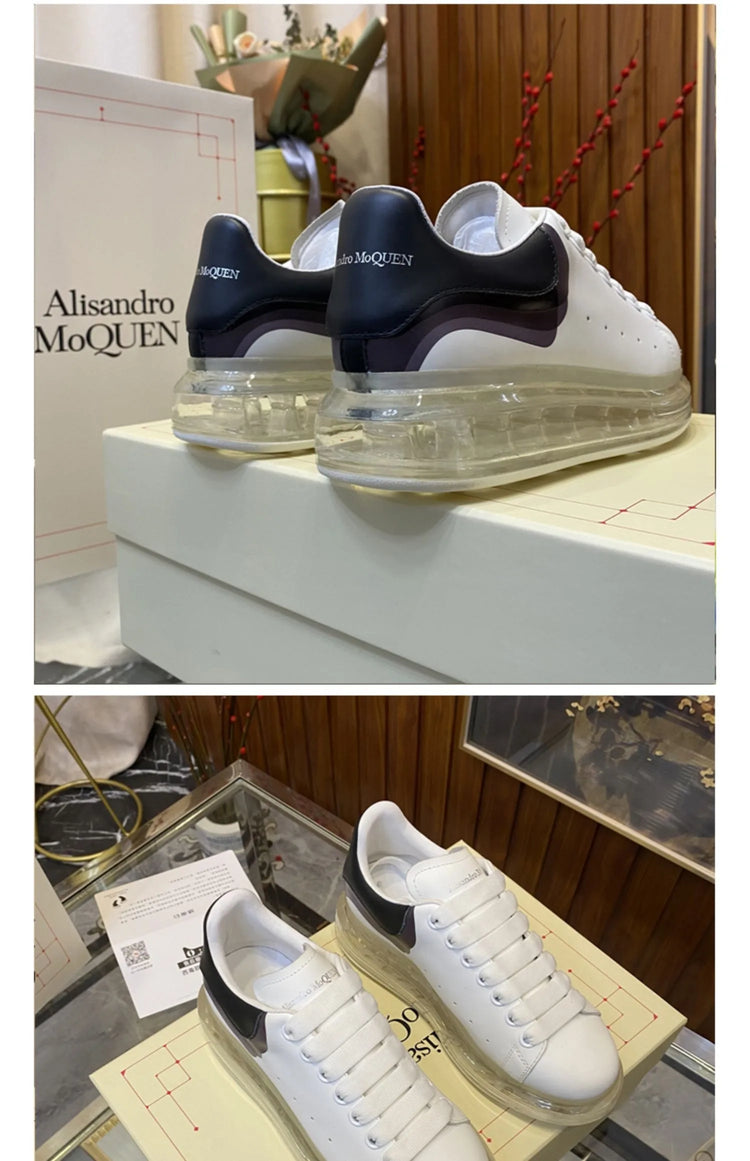 Handmade Men Casual Shoes Genuine Leather Oversize Platform Sneakers Air Cushion Trainers Man Flat Loafers Daily Office Footwear
