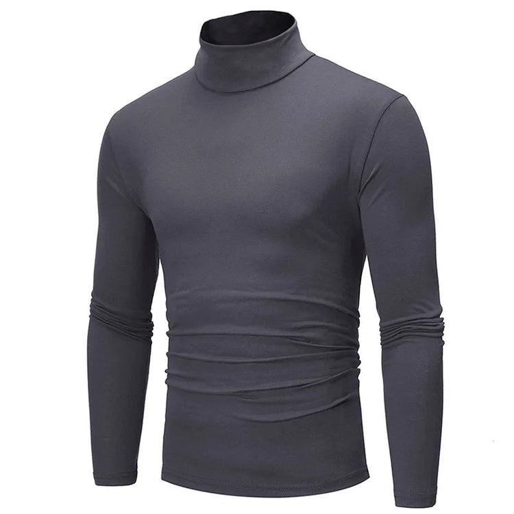 Thermal Underwear Tops Men Spring Clothes Thermal Shirt Autumn Men's Winter Tights High Neck Thin Slim Fit Long Sleeve T-shirt PlatiNum