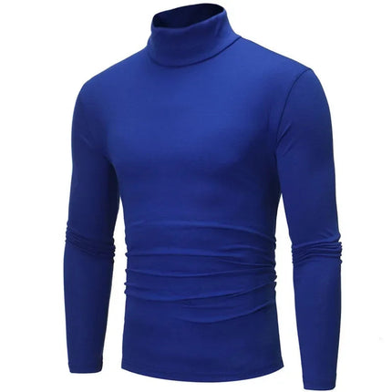 Thermal Underwear Tops Men Spring Clothes Thermal Shirt Autumn Men's Winter Tights High Neck Thin Slim Fit Long Sleeve T-shirt PlatiNum