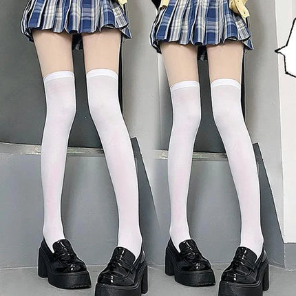 1/2 paia dolce sopra il ginocchio calzini lunghi donne ragazze sexy nylon calzini al polpaccio calze autoreggenti legging JK Lolita collant cosplay