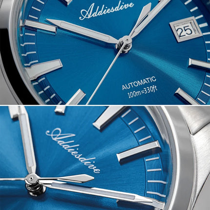 ADDIESDIVE Luxury Classic Automatic Watch Waterproof AR Coated Calendar Display Mechanical Watches Luminous AD2077 Reloj Hombre