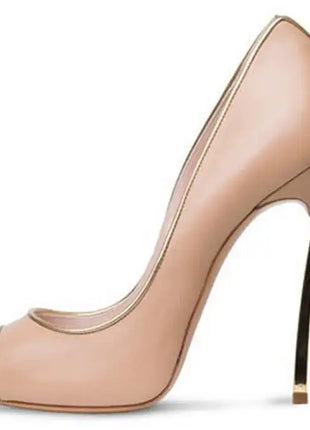 Nuove donne di estate pompe superficiale peep-toe tacchi alti scarpe da donna donna metallo stiletto punta a punta scarpe da donna Zapatos De Mujer platinumshop