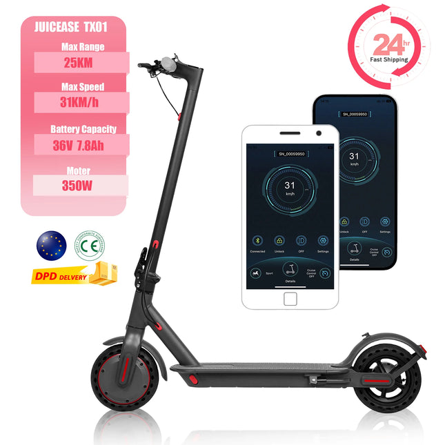 Monopattino Elettrico AOVOPRO TX01 con Motore Potente da 500W, 35KM/H, 45KM di Autonomia, Batteria 42V 14.5AH, Pneumatici da 10 Pollici, Pieghevole Intelligente A1MAX