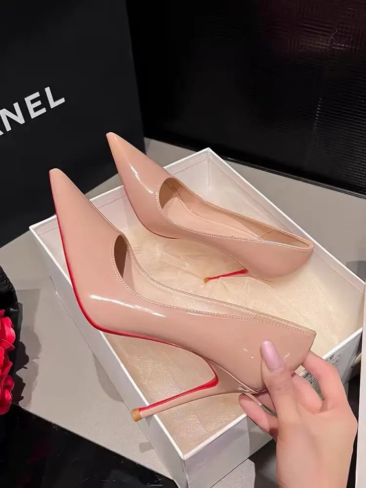 Sexy Black High Heels for Ladies Elegant woman heels 2025 trend Stiletto Pointed Toe Shoes Women Nightclub Prom Party Shoes PlatiNum