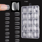 Box of 330 Short Almond Nail Tips - Upgraded Matte Gel Nail Stickers, No File, Pre-Shaped Full Coverage Short Almond Nails