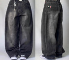 Street Vintage Jeans New Y2K Harajuku Wash Blue Multiple pockets Baggy Jeans Denim Pants Mens Womens High Waist Wide Trousers PlatiNum