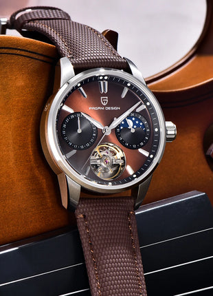 PAGANI DESIGN 41MM Orologio da uomo Orologio meccanico automatico di lusso Orologio da pilota impermeabile in acciaio inossidabile da 100 m PDYS021