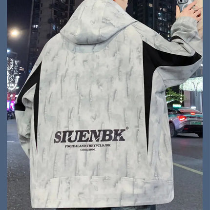 Fashion 2026 Spring Autumn Men's Casual Hooded Jackets Streetwear Windproof Coats Youth Outdoor Plus Size 4XL Hoody Top Clothing