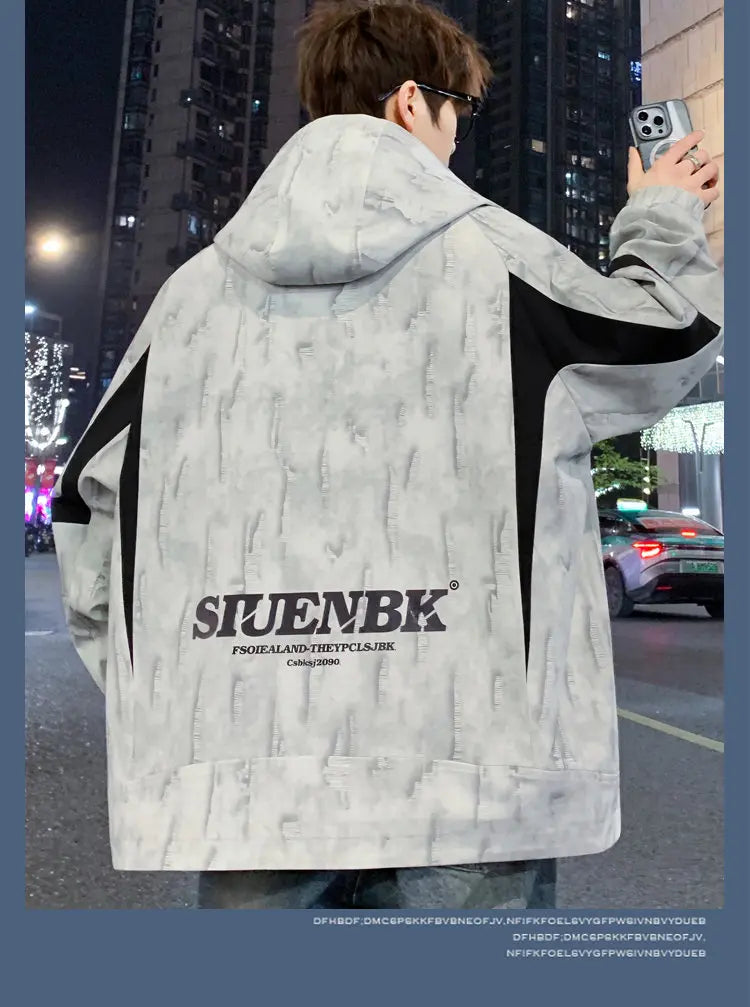 Fashion 2026 Spring Autumn Men's Casual Hooded Jackets Streetwear Windproof Coats Youth Outdoor Plus Size 4XL Hoody Top Clothing