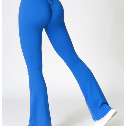 High Waist Flare Leggings Yoga Pants Women Wide Leg Pants Women Gym Workout Fitness Sports Flared Pants Latin Dance Trousers PlatiNum