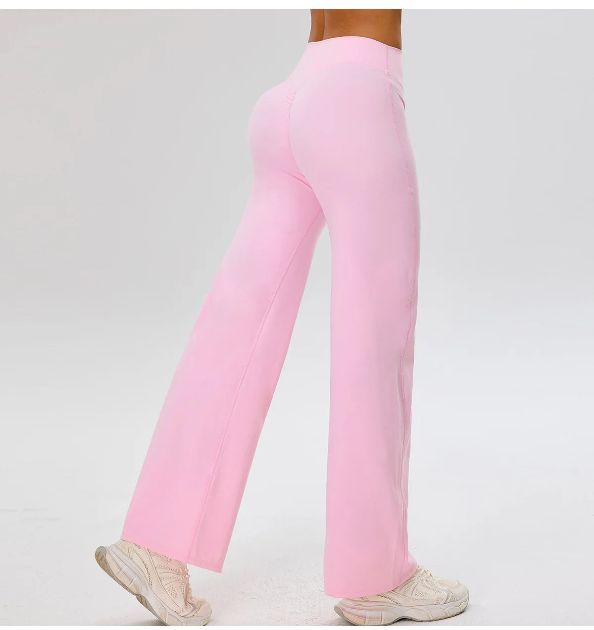 Women High Waist Wide Leg Pants Leggings Tights Fitness Bell-bottoms Yoga Elastic Leggings Push Up Gym Workout Flared Pants