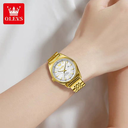 Orologio OLEVS 3703 da donna, elegante orologio al quarzo da donna, marca di alta gamma, impermeabile, luminoso, con calendario, orologio da polso di lusso per signora. platinumshop