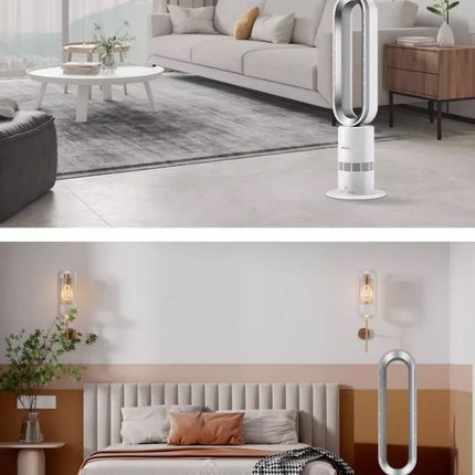 Ventilatore a Torre Senza Pale Angelo Tedesco 220V, Purificatore d'Aria e Riscaldatore 2 in 1 per Uso Domestico QDW