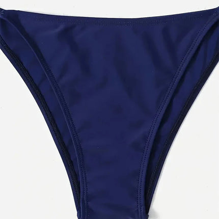 Costumi da bagno Perizoma Bikini Set Sexy Nuovi costumi da bagno blu navy Donna Costumi da bagno sexy Bikini Triangolo Fasciatura Costumi da bagno femminili platinumshop