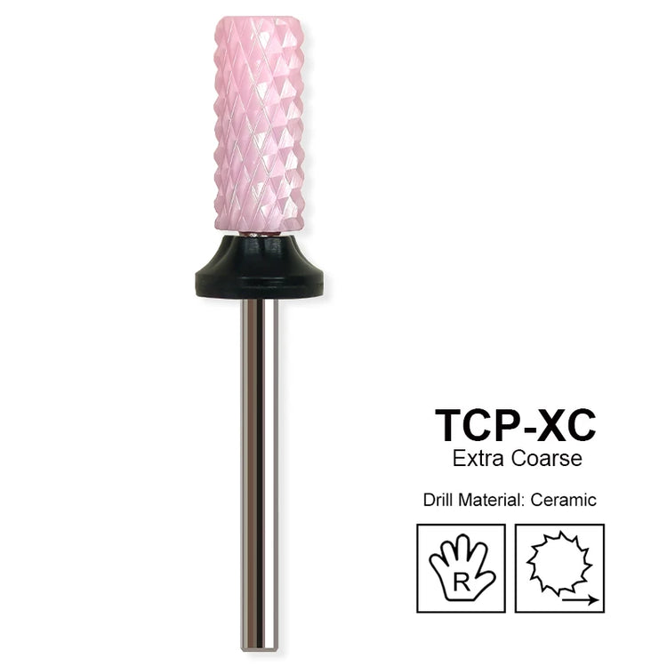 Pink Ceramic Carbide Nail Drill Bits Milling Cutter For Gel Polish Remover Electric Nail Machine Polishing Peeling File Home Salon Manicure Pedicure Accessories