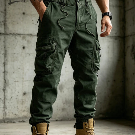 Mens Cargo Pants Autumn Winter Casual Mens Pant Baggy Regular Cotton Trousers Male Combat Military Tactical Pants Multi Pockets