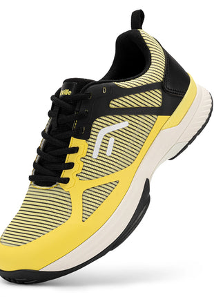 FitVille Scarpe da pickleball larghe da uomo Scarpe da tennis Scarpe da tennis da cancha intera con supporto per l'arco plantare Scarpe sportive leggere antiscivolo