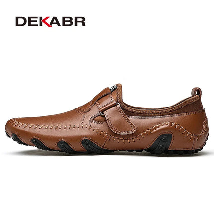 DEKABR Mocassini alla moda Scarpe da uomo in vera pelle Morbide e comode Mocassini slip-on Scarpe casual da uomo fatte a mano Drive Walk Lusso per il tempo libero
