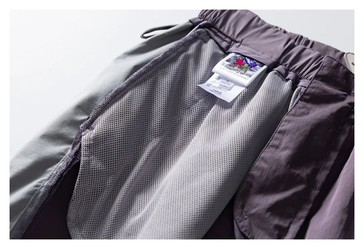 Men Women Splice Fashion Outdoor Loose Casual Lightweight Quick Dry Sports Cargo Baggy Pants Track Trouser Jogger Sweatpants