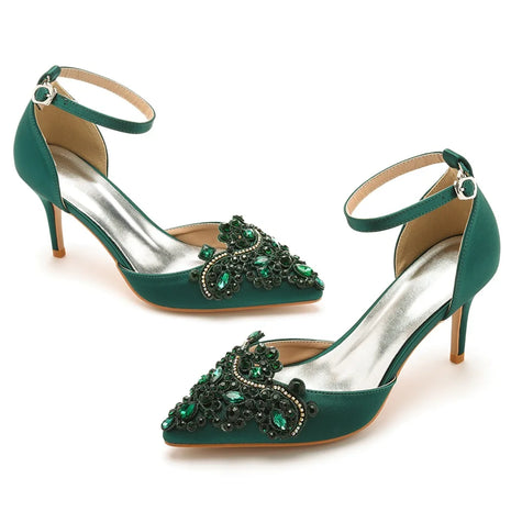 Sandali con tacco alto a punta décolleté da donna scarpe con scollo a barchetta firmate scarpe da sposa da donna scarpe da sera con tacco blu navy