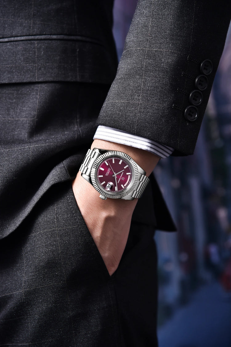 PAGANI DESIGN Nuovo Orologio da Uomo 40mm con Calendario Settimanale, Acciaio Inossidabile, Impermeabile 100M, Vetro Zaffiro AR, Movimento Giapponese di Lusso