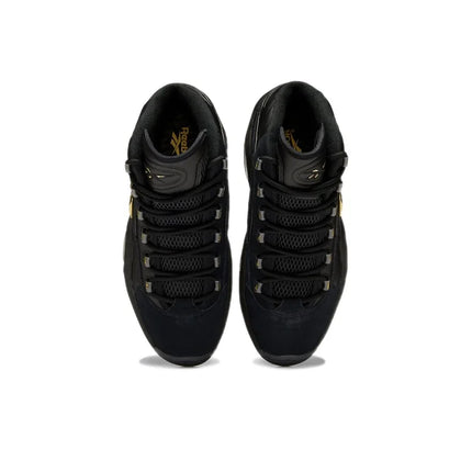 Reebok Mid top Vintage Basketball Shoes Unisex Black Gold H01308