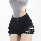 2023 Summer Vintage Trend Hot Girls Harajuku High Waisted Irregular Denim Shorts Goth Rock Sexy Women Shorts Slimming Versatile PlatiNum