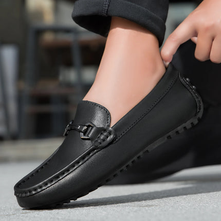 Mocassini in Pelle da Uomo Stile Britannico, Traspiranti, Slip-on, per Guida e Outdoor, Scarpe Casual Classiche Fatte a Mano, Design Elegante