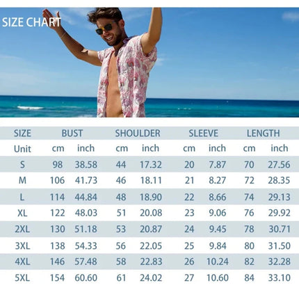 Camicia hawaiana da uomo per le vacanze al mare Set di pantaloncini a maniche corte da uomo Set da uomo casual ventilato in 2 pezzi con stampa strutturata platinumshop