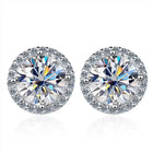 KNOBSPIN 1ct D Color Moissanite Earring For Women Wedding Fine Jewely with GRA 925 Sterling Sliver Plated 18k White Gold Earring PlatiNum