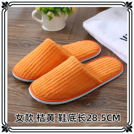 5 pairs/lot men women disposable hotel slippers guest cotton slides home travel SPA slipper hospitality cheap indoor slip-on