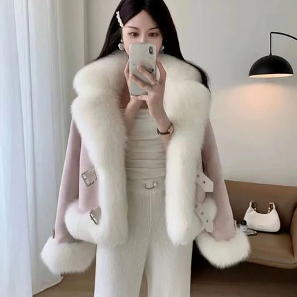 High End Fashion Faux Mink Fur Jacket 2025 New Winter Thicken Warm Elegant Fluffy Short Fur Coats High Quality Fox Fur Outwear