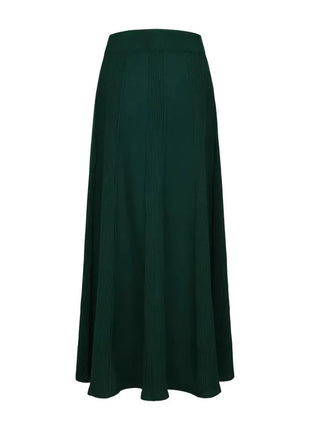 62-96cm Waist Fall Winter Long Skirts Women Elegant Handmade Embriodery Crochet Red Fruit Cashmere Wool Knitted Emerald Skirts PlatiNum