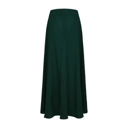 62-96cm Waist Fall Winter Long Skirts Women Elegant Handmade Embriodery Crochet Red Fruit Cashmere Wool Knitted Emerald Skirts PlatiNum