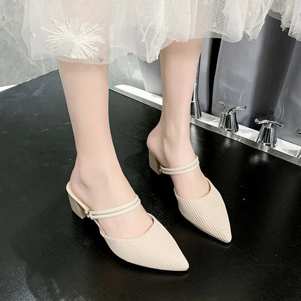 Stylish Casual Women's Sandals 2026 Comfortable Versatile Elegant with Mid-Heel Wear-Resistant Summer Style