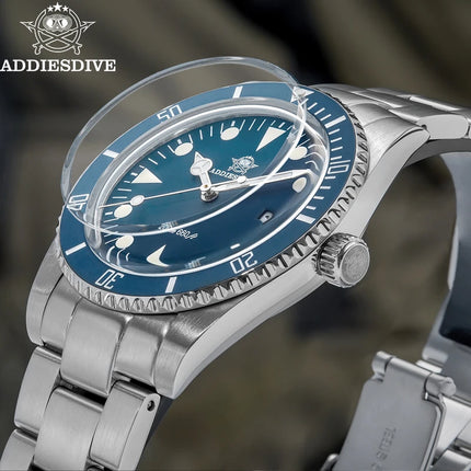 ADDIESDIVE New Gift Watch For Men AD2068 Quartz Watches 39mm Waterproof 200m Ceramic Bezel BGW9 Luminous Diving Leisure Wristwat
