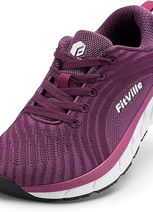 FitVille Wide Toe Box Shoes For Women Breathable Wide Fit Running Shoe Lightweight for Swollen Feet with Cushioned Relief Pain PlatiNum