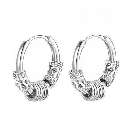 Long Hanging Crosses Leaves Pendants Hoops Woman Earrings Man Vintage Stainless steel Hip Hop Ear Piercing Jewelry Accessories PlatiNum