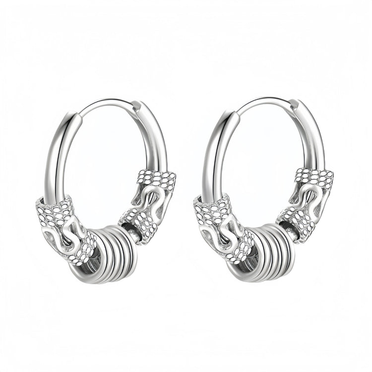 Long Hanging Crosses Leaves Pendants Hoops Woman Earrings Man Vintage Stainless steel Hip Hop Ear Piercing Jewelry Accessories PlatiNum