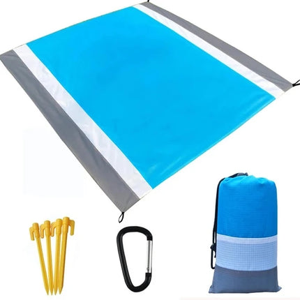 2022 telo mare oversize tappetino senza sabbia spiaggia antivento impermeabile coperte da Picnic tappetino da spiaggia tasca oversize Picnic 4 ancora