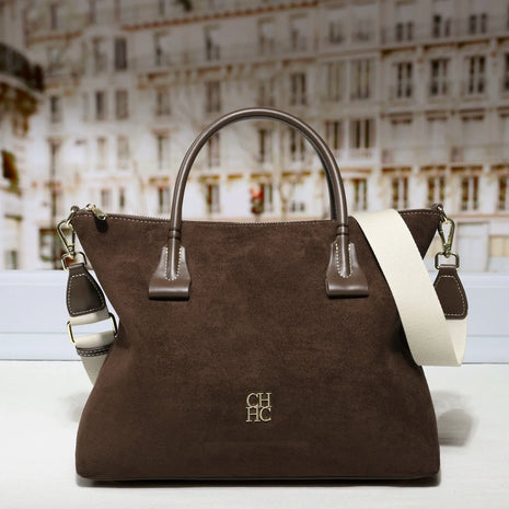 Nuova Borsa Estiva da Donna in Camoscio di Lusso, Elegante Borsa a Tracolla Monocolore di Grande Capacità, Stile Retrò, Borsa Premium