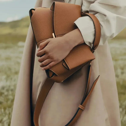 Elegante Borsa in Pelle di Lusso con Pieghe a Fisarmonica per Donne, Stile Commuter di Alta Gamma, Interno Spazioso, Borsa Alla Moda per Uso Quotidiano