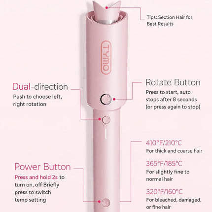 TYMO CURLPRO Automatic Hair Curler 32MM Electric Ceramic Curling Hair Stick Professional Curling Irons Curling Irons Styling Too