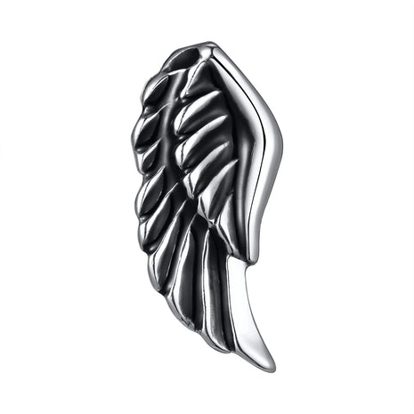 Orecchini a bottone con ala da diavolo gotico Vnox, gioielli per orecchie con piercing in piume d'angelo, Brincos vintage da uomo e ragazzo platinumshop