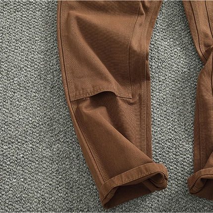 2025 Spring and Autumn New American Retro Heavyweight Patchwork Cargo Pants Men's Fashion Multi-pocket Casual Loose Trousers