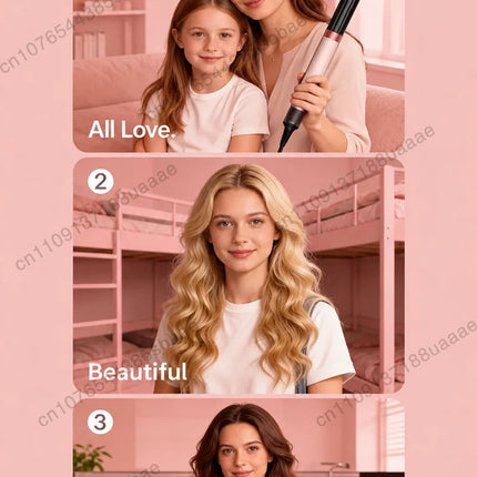 6-in-1 multifunction hair dryer, 110,000 RPM high-speed hair care ionic hair dryer quick drying, automatic curling styling tool