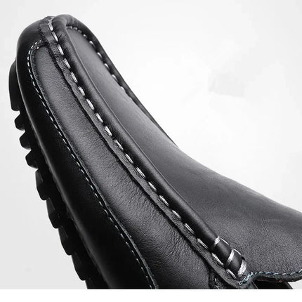 Mocassini in Pelle Traspirante, Scarpe Casual da Uomo, Slip-on Formali Italiane, Chaussure Homme