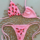 Micro Bikini 2026 Push Up Costume da bagno donna String Costumi da bagno Bikini brasiliano Set Halter Biquini Costume da bagno floreale Solid Beachwear